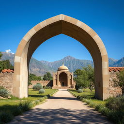 A beautifully arched tunnel that is 13 meters wide, located at the foot of the stunning mountain in the town of Zibashahr, Shiraz