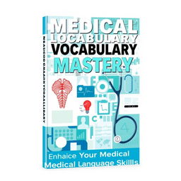 A visually striking book cover design for a medical vocabulary training book