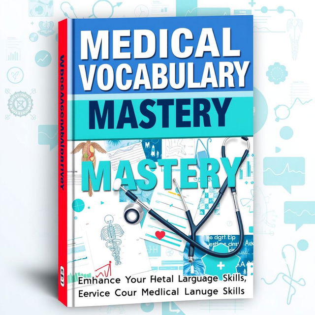 A visually striking book cover design for a medical vocabulary training book