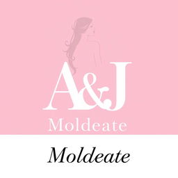 A logo design for a virtual women's clothing store featuring a graceful silhouette of a woman integrated with the initials 'A&J'