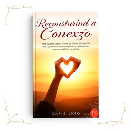 A visually appealing book cover design for 'Reconstruindo a Conexão: Como Reconstruir o Amor em Relações de Longa Data'