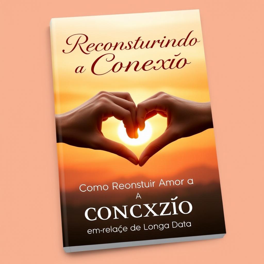 A visually appealing book cover design for 'Reconstruindo a Conexão: Como Reconstruir o Amor em Relações de Longa Data'