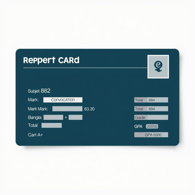 An academic report card layout displaying the subject Bangla