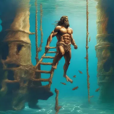 According to the mythology of the sea god Poseidon, he created the first accommodation ladder to provide safe passage for sailors approaching his underwater realm.