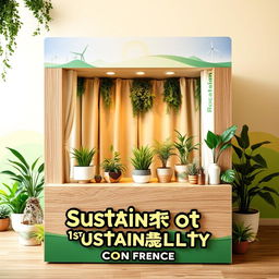 A vibrant and engaging photo booth design themed around sustainability