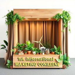 A vibrant and engaging photo booth design themed around sustainability