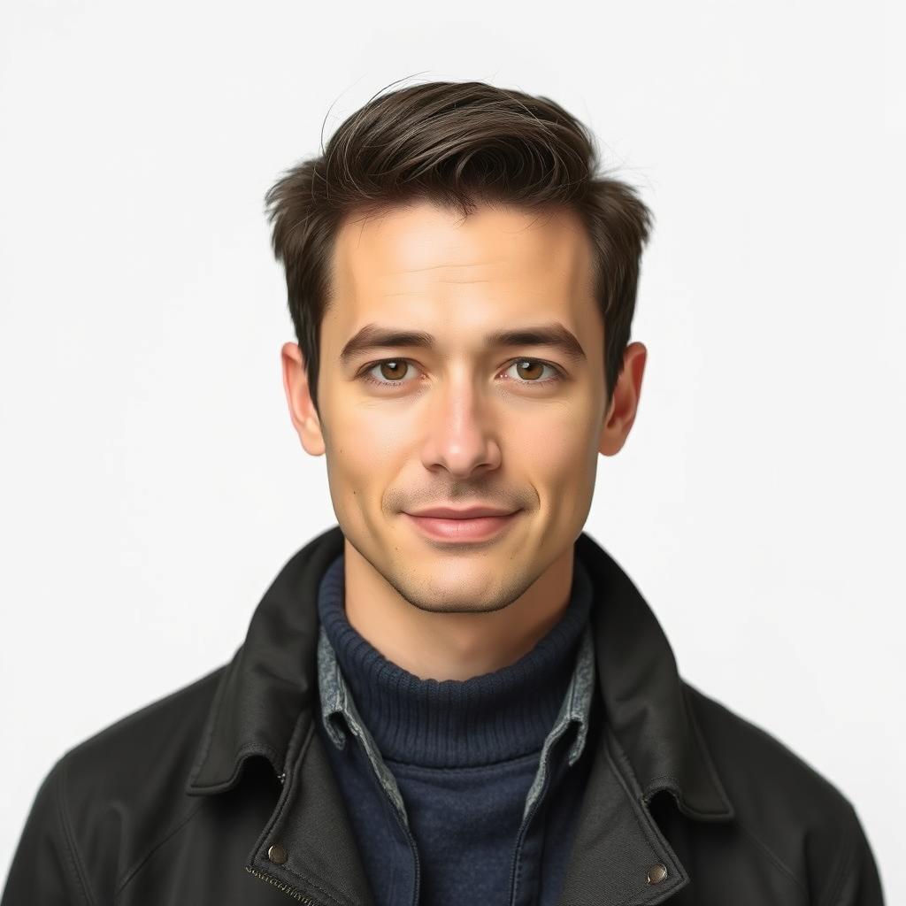 A high-quality portrait of a person with a neutral expression