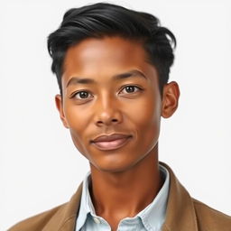 A high-quality portrait of a person with a neutral expression