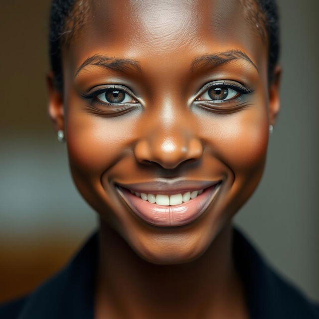 A clear and vibrant portrait of a person with a smooth, well-lit face, showcasing sharp features and bright eyes