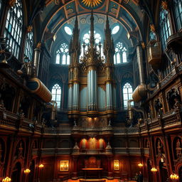 A magnificent steampunk palace in London, featuring intricate brass and copper machinery integrated into the architecture