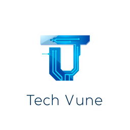 Design a modern and clean logo for a tech company, featuring a stylized letter 'T' integrated with a circuit pattern, using a color palette of blue and silver