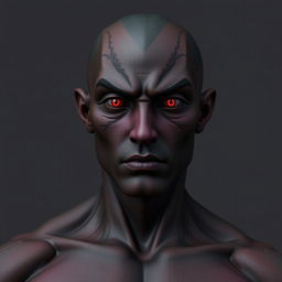 A front view of a Genshin Impact character model, depicting a man embodying both expressive and raw beauty