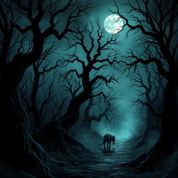 A vividly illustrated killer background featuring a dark, moody atmosphere, with shadowy elements that create a sense of suspense and danger