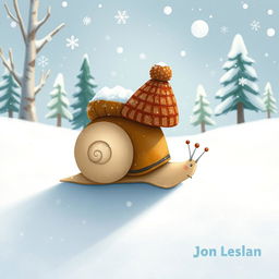I am a little snail, and today I bravely crawled into the snowy landscape