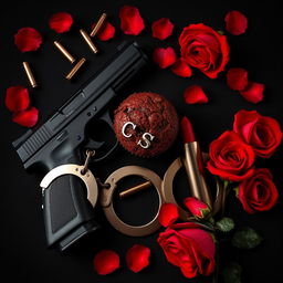 A dark romance book cover featuring a rich black and red background that evokes a sultry and intense atmosphere