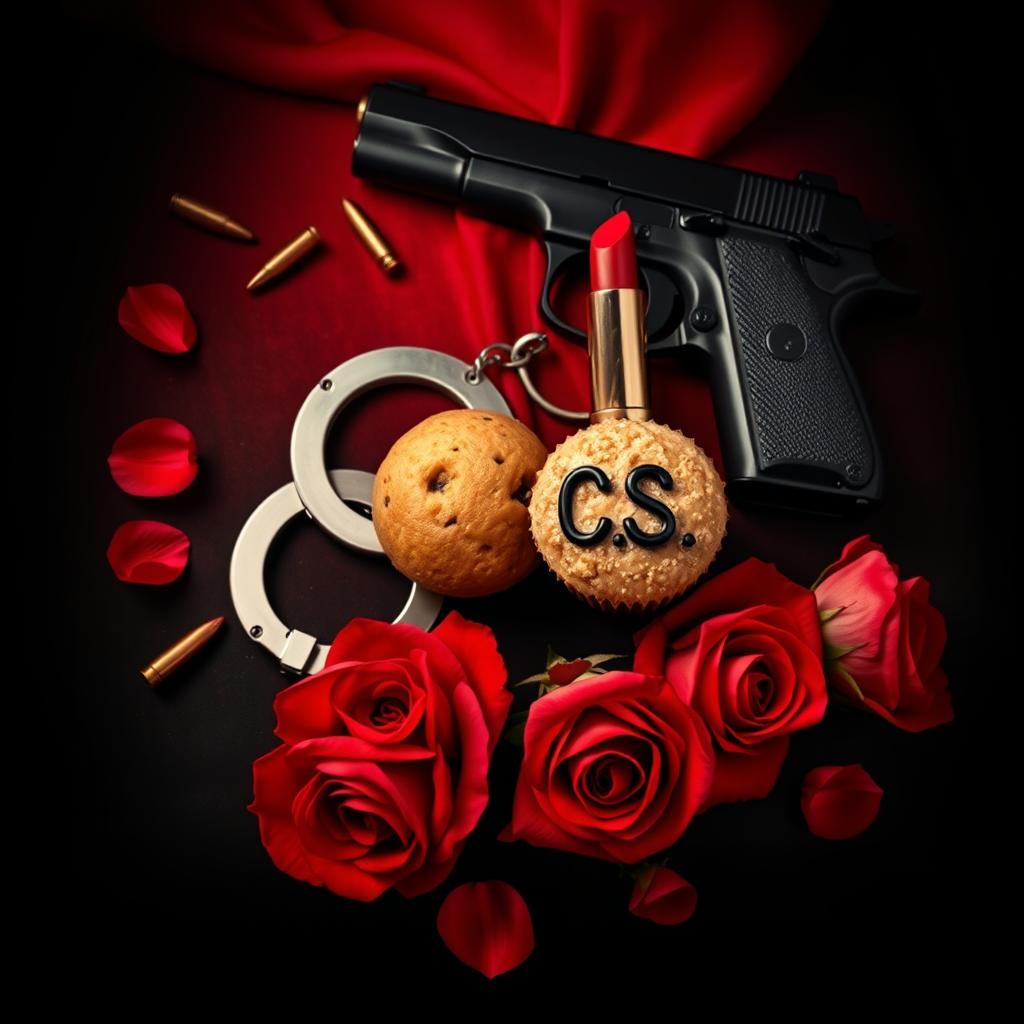 A dark romance book cover featuring a rich black and red background that evokes a sultry and intense atmosphere