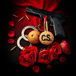A dark romance book cover featuring a rich black and red background that evokes a sultry and intense atmosphere