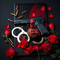 A dark romance book cover featuring a rich black and red background that evokes a sultry and intense atmosphere