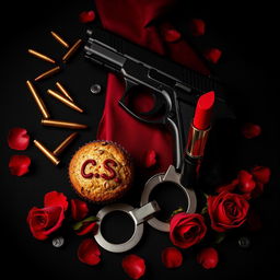 A dark romance book cover featuring a rich black and red background that evokes a sultry and intense atmosphere
