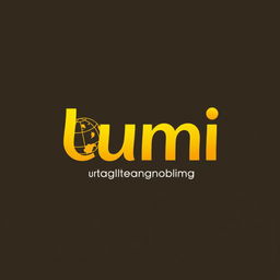 A logo design for a company named 'Lumi' featuring a globally inspired theme suitable for an online shopping platform
