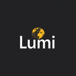 A logo design for a company named 'Lumi' featuring a globally inspired concept tailored for an online shopping platform