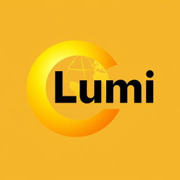 A logo design for a company named 'Lumi' featuring a globally inspired concept tailored for an online shopping platform