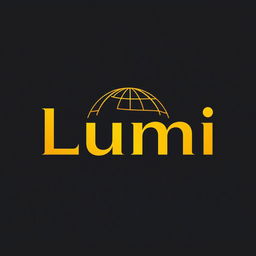 A logo design for a company named 'Lumi' featuring a globally inspired concept tailored for an online shopping platform