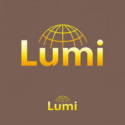 A logo design for a company named 'Lumi' featuring a globally inspired concept tailored for an online shopping platform