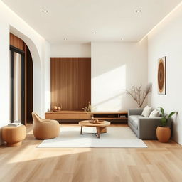 A hybrid simple design featuring a fusion of modern minimalism and traditional elements