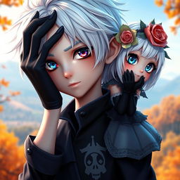 A vivid, photorealistic image of an animated boy portrayed with striking features