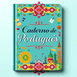 A beautifully designed cover for a Portuguese notebook