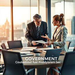 A captivating book cover design representing the theme of 'Contract Dispute in Government Procurement'