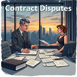A striking book cover design that visually represents themes of 'Contract Disputes', 'Procurement', and 'Government'
