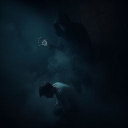 A dark, smoky room creating an atmosphere of mystery and tension