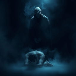 A dark, smoky room creating an atmosphere of mystery and tension