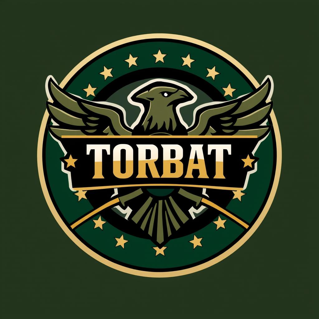 A bold and striking logo for a military division featuring the word 'Torbat' prominently in the center