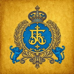 A detailed illustration of an imperial symbol, featuring intricate patterns and designs