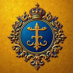 A detailed illustration of an imperial symbol, featuring intricate patterns and designs