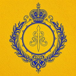 A detailed illustration of an imperial symbol, featuring intricate patterns and designs