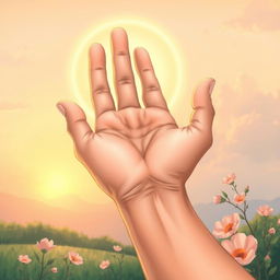 A detailed illustration of a hand reaching out, symbolizing hope and support in a moment of despair