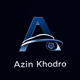 A highly detailed, modern logo design for Azin Khodro, featuring a sleek and elegant style