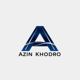A highly detailed, modern logo design for Azin Khodro, featuring a sleek and elegant style