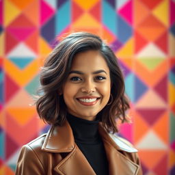 A stylish and vibrant profile picture, featuring a person with an inspiring smile