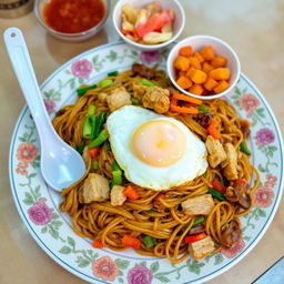 A delicious plate of Mie Goreng, an iconic Indonesian fried noodle dish
