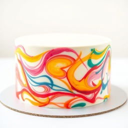 A simple, cylindrical cake with a smooth, clean surface
