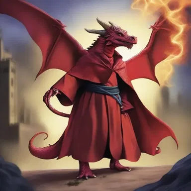 The sorcerer cast a spell, and accordingly, the dragon disappeared.