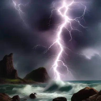 The god of thunder unleashed his fury, and accordingly, a storm raged across the land.