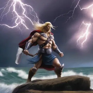The god of thunder unleashed his fury, and accordingly, a storm raged across the land.