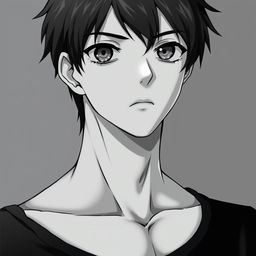 A high school classmate depicted in anime art style, featuring a mysterious and handsome character