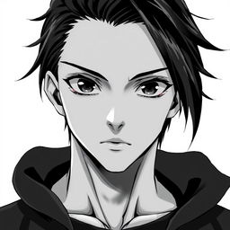 A high school classmate depicted in anime art style, featuring a mysterious and handsome character